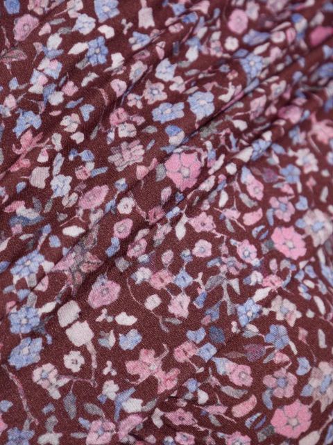 MARANT ÉTOILE draped floral-print top - Red