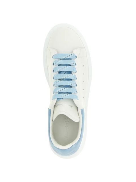 Alexander McQueen contrast larry leather sneakers - White