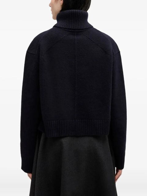 GANNI roll-neck sweater - Black