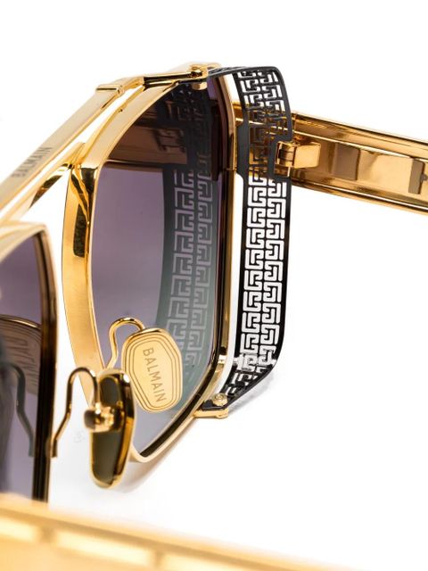 Balmain Eyewear pilot-frame sunglasses - Gold