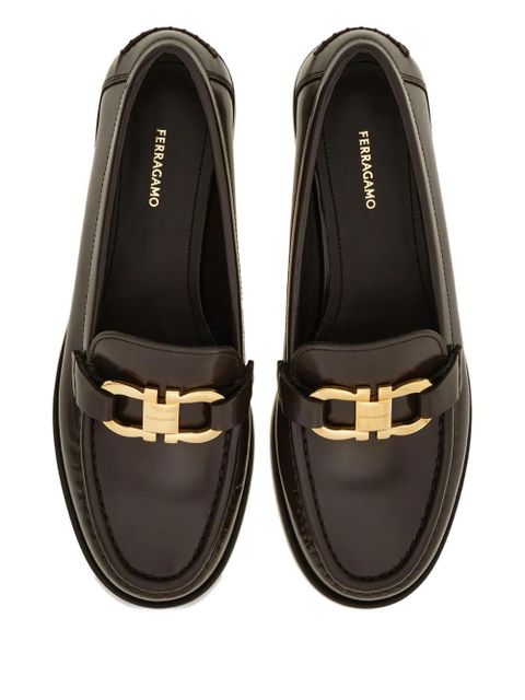 Ferragamo leather loafers - Brown