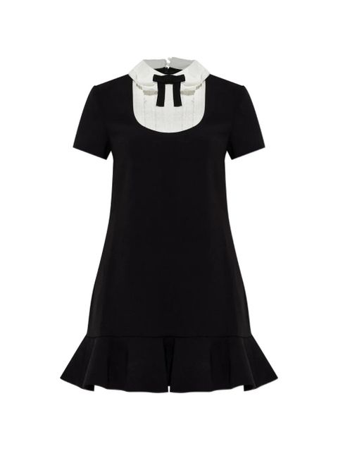 Self-Portrait ruffled bow mini dress - Black - zdjęcie produktu nr 1