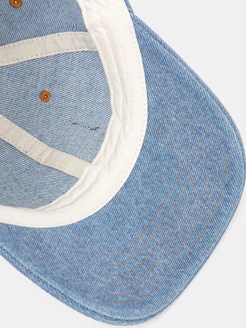 Levi's czapka z daszkiem bawełniana kolor niebieski gładka 000A9-0008