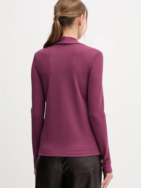 United Colors of Benetton bluzka damska kolor fioletowy gładka 31NLD401X