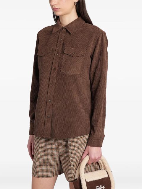 MC2 Saint Barth corduroy button-up shirt - Brown