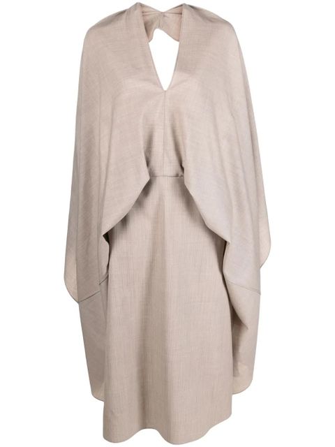 FENDI cut-out draped wool dress - Neutrals - zdjęcie produktu nr 2