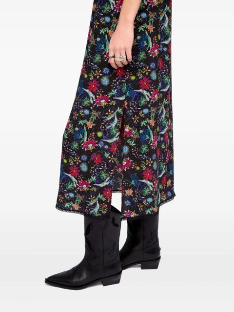 Zadig&Voltaire Renzo lace floral midi dress - Black