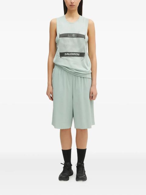 MM6 Maison Margiela elastic-waistband shorts - Green