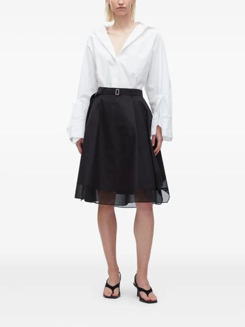 3.1 Phillip Lim belted layered skirt - Black