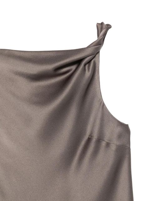 Alysi gathered satin top - Grey