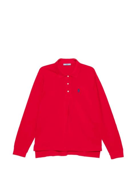 Prada long-sleeve piqué polo shirt - Red - zdjęcie produktu nr 1
