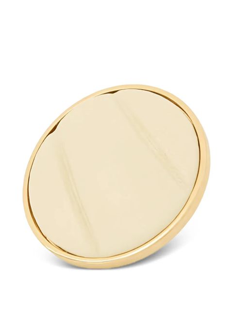 Chloé leather-inlay round earrings - Gold - zdjęcie produktu nr 2