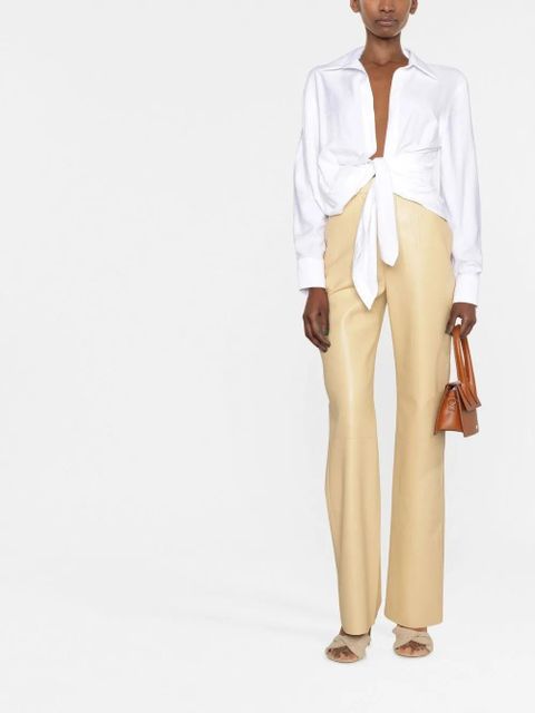 Nanushka high-waist straight trousers - Neutrals - zdjęcie produktu nr 2