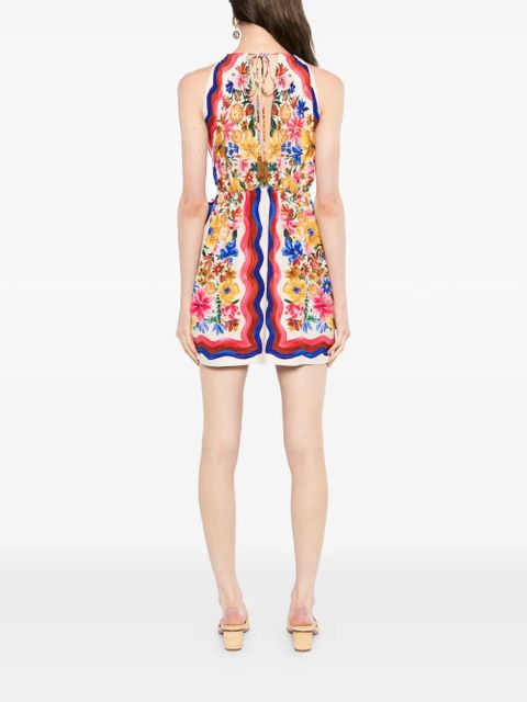 FARM Rio floral-print mini dress - Yellow