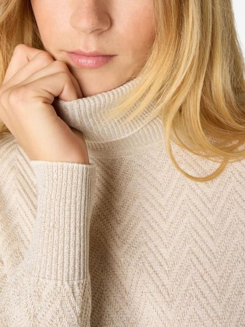 Missoni chevron-pattern turtleneck sweater - Neutrals