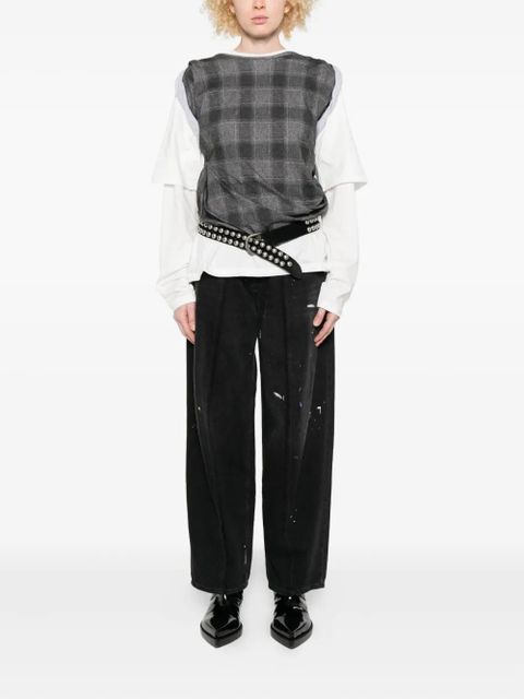 MM6 Maison Margiela paint-splatter jeans - Black - zdjęcie produktu nr 2