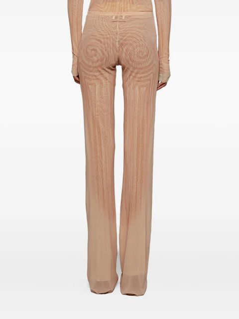 Jean Paul Gaultier Spiral-print mesh trousers - Neutrals