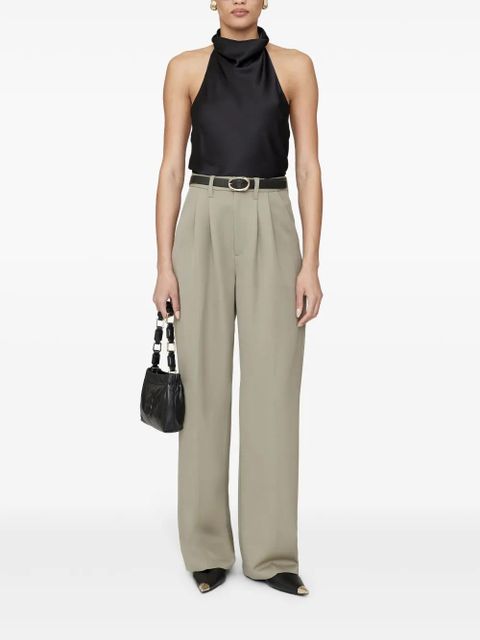 ANINE BING Eliana halterneck silk top - Black - zdjęcie produktu nr 2