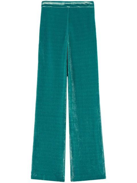 Jil Sander velvet straight-leg trousers - Green - zdjęcie produktu nr 1
