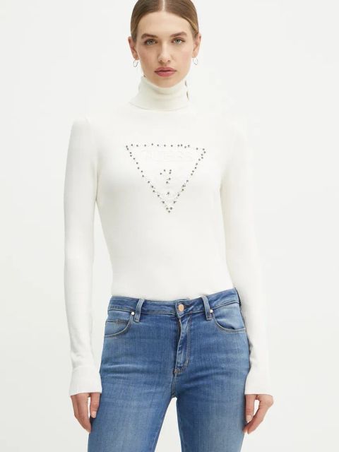 Guess sweter PIPER damski kolor beżowy lekki W4BR03 Z2NQ2