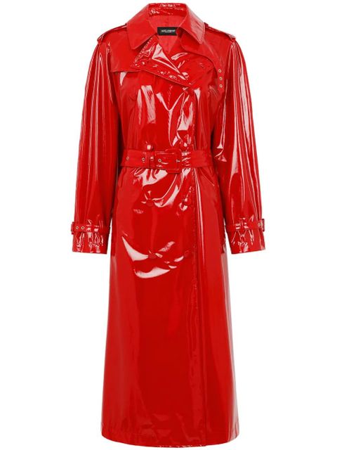 Dolce & Gabbana storm-flap patent trench coat - Red - zdjęcie produktu nr 1