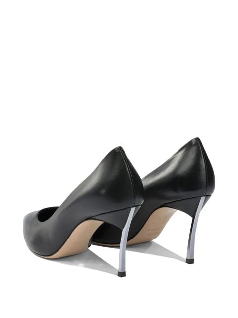 Casadei leather heeled pumps - Black