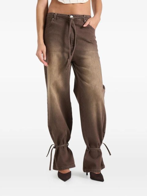 Manière De Voir Faye tie-waist wide-leg jeans - Brown