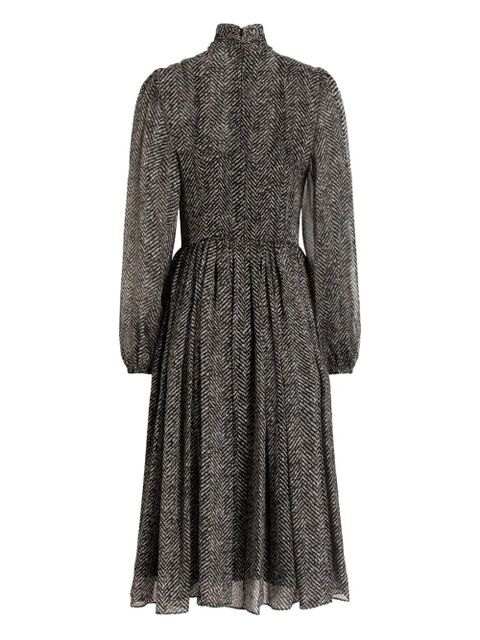 Dolce & Gabbana chevron tie dress - Black - zdjęcie produktu nr 2