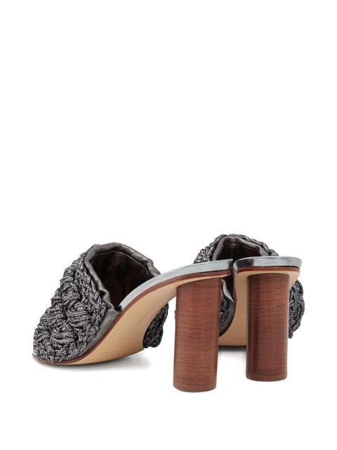 JW Anderson lurex-detail interwoven sandals - Grey