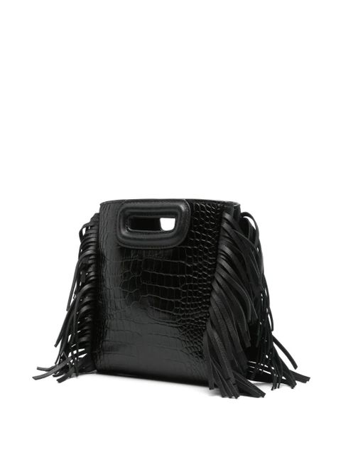 Maje mini M tote bag - Black
