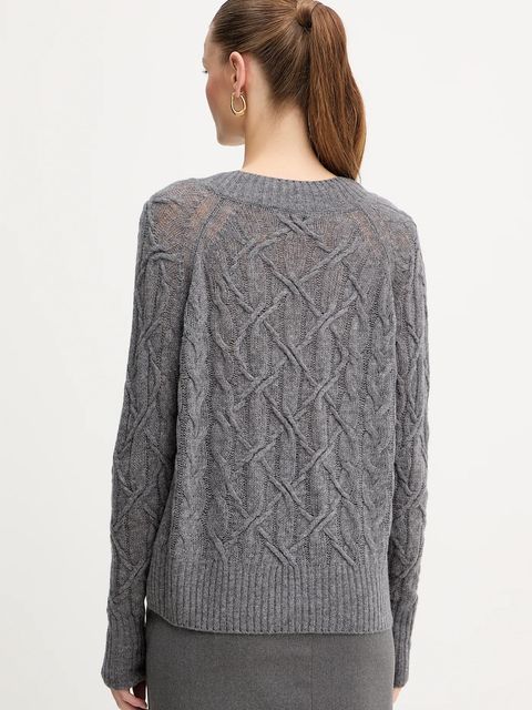 Ermanno Scervino LIFE sweter wełniany damski kolor szary lekki D474M501DGE - zdjęcie produktu nr 2