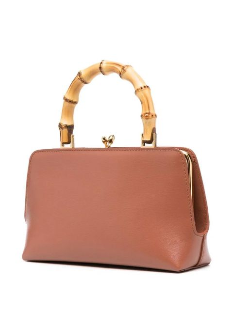 Jil Sander Goji Square bamboo mini bag - Brown
