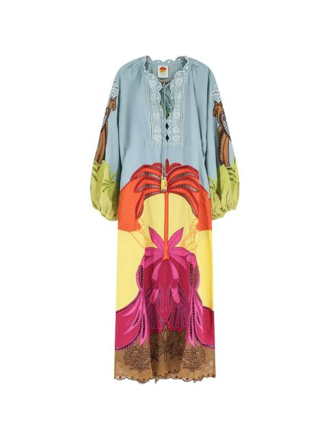 FARM Rio floral-print maxi dress - Blue - zdjęcie produktu nr 1