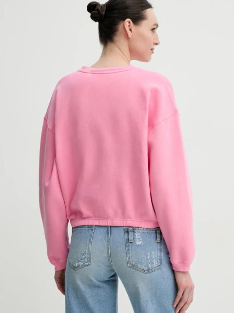 American Vintage bluza damska kolor różowy z nadrukiem IZU03AE25