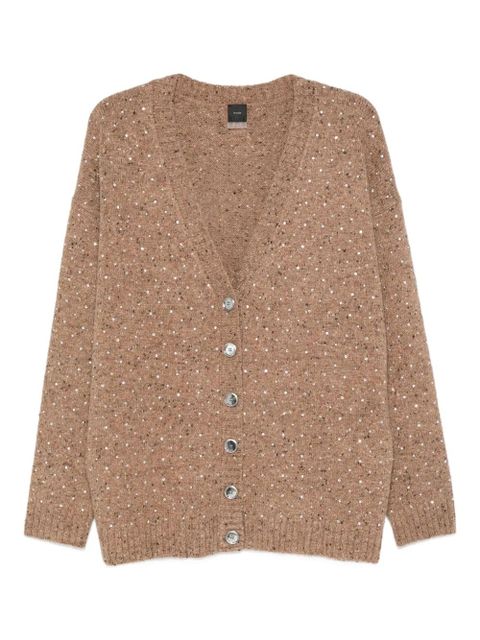 PINKO rhinestone-embellished cardigan - Neutrals - zdjęcie produktu nr 1