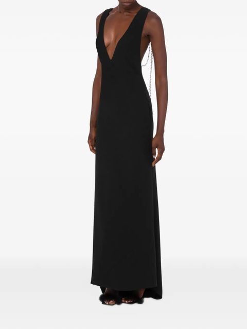 Moschino chain-detail maxi dress - Black - zdjęcie produktu nr 2