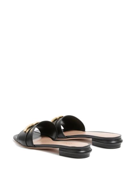 Valentino Garavani VLogoThe Bold Edition slide sandals in calfskin 20mm - Black