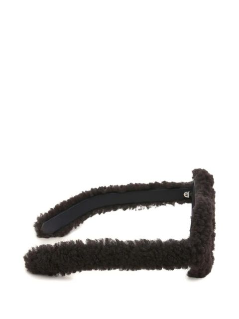 Marni Jantu fur round sunglasses - Black