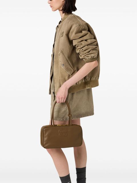 Miu Miu Beau leather top-handle bag - Green - zdjęcie produktu nr 2