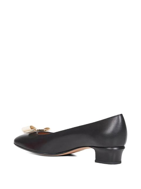 Ferragamo vara bow almond ballet flats - Black - zdjęcie produktu nr 2
