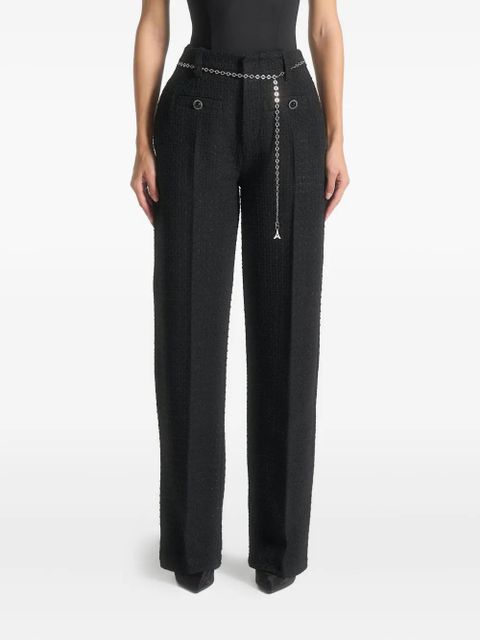 Manière De Voir Nathalie belted tweed trousers - Black - zdjęcie produktu nr 1