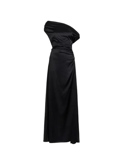 STAUD draped one-shoulder maxi dress - Black - zdjęcie produktu nr 1