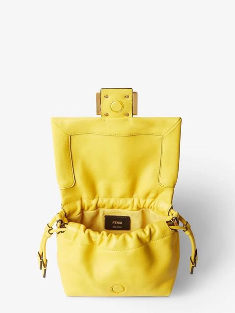 FENDI logo plaque tote bag - Yellow