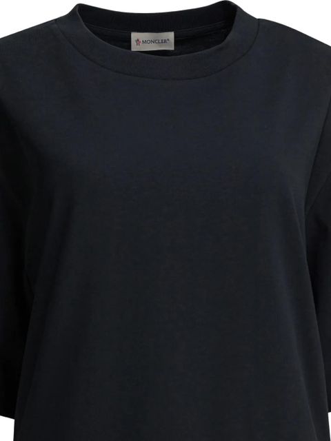 Moncler short-sleeve embroidered T-shirt mini dress - Black