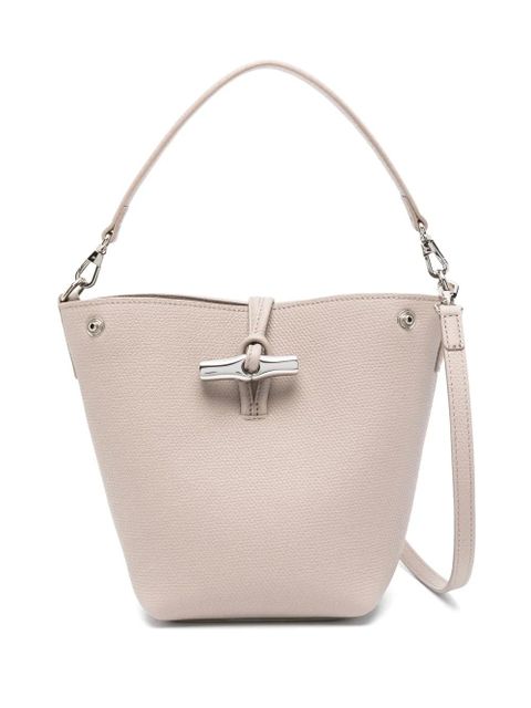 Longchamp Le Roseau XS leather bucket bag - Neutrals