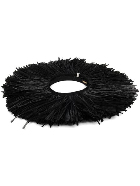 Cult Gaia circular straw fascinator - Black - zdjęcie produktu nr 1