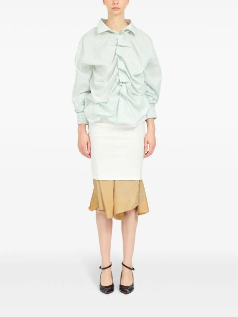 Maison Margiela double-layer cotton shirt - Green - zdjęcie produktu nr 2