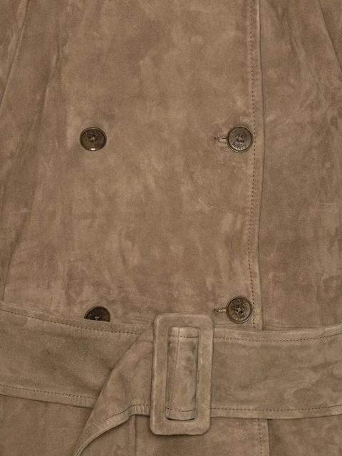 ROTATE BIRGER CHRISTENSEN belted oversize suede jacket - Brown