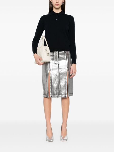 Maison Margiela virgin-wool polo top - Blue - zdjęcie produktu nr 2