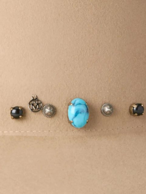 Maison Michel logo-plaque hat - Neutrals - zdjęcie produktu nr 2